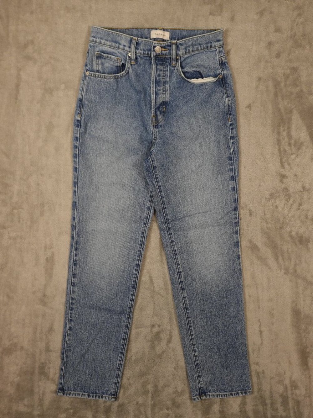 PacSun Stretch Dad Jeans Women's 26 Light Wash High Rise Button Fly Denim